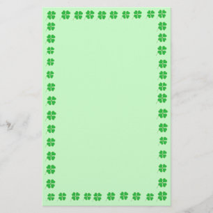 Delightful Shamrocks Trimmed in Gold Stationery