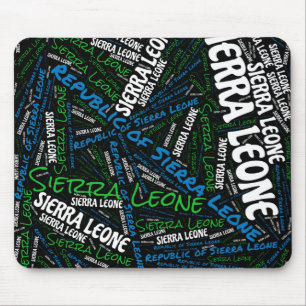 Delightful Sierra Leone Flag Colours Patriotic Mouse Mat
