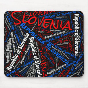 Delightful Slovenia Flag Colours Patriotic Mouse Mat