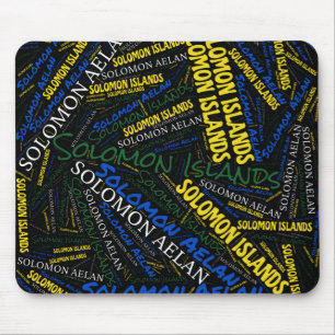 Delightful Solomon Islands Flag Colours Patriotic Mouse Mat