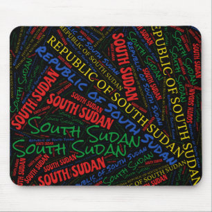 Delightful South Sudan Flag Colours Patriotic Mouse Mat