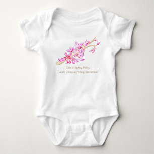 Delightful Spring on a Baby Bodysuit (R)