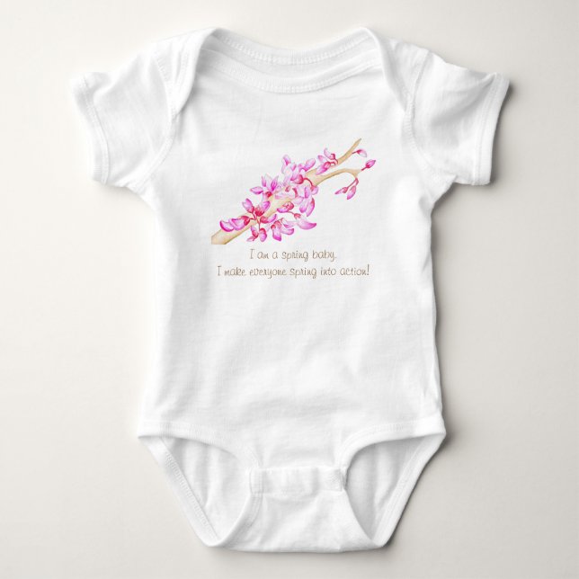 Delightful Spring on a Baby Bodysuit (R) (Front)