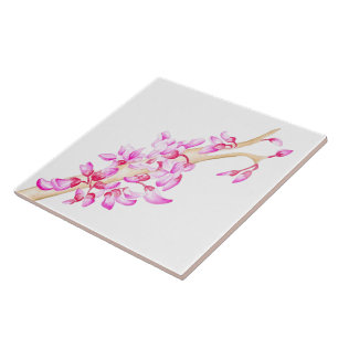Delightful Spring on a Ceramic Tile (R)