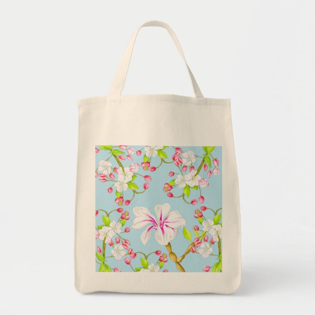 Delightful Spring on a Grocery Tote (M,C) Bag (Front)