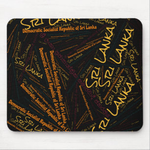 Delightful Sri Lanka Flag Colours Patriotic Mouse Mat