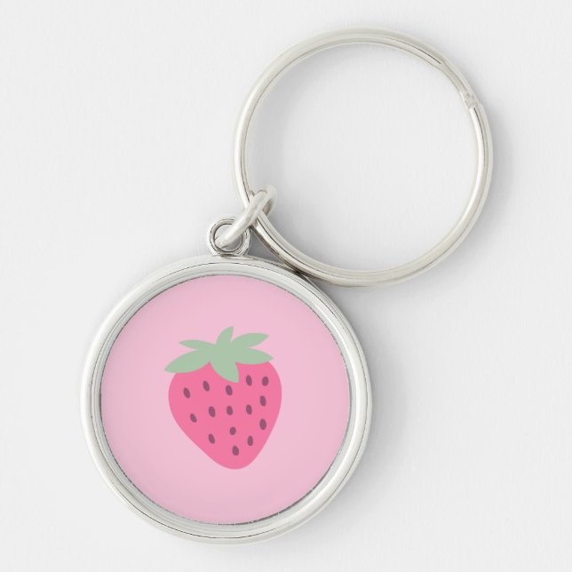 delightful strawberry key ring (Front)