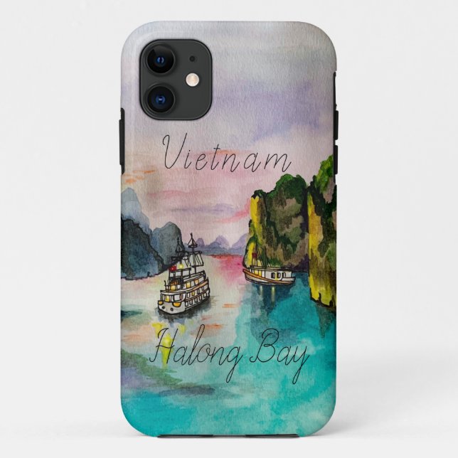 Delightful sunset in Halong Bay Vietnam Case-Mate iPhone Case (Back)