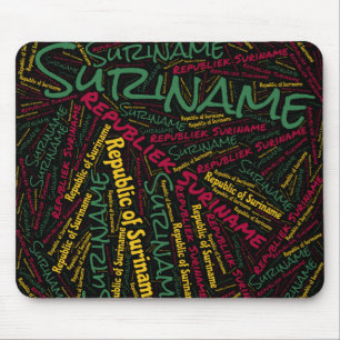 Delightful Suriname Flag Colours Patriotic Mouse Mat