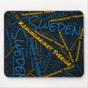 Delightful Sweden Flag Colours Patriotic Mouse Mat