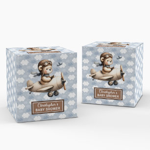 Delightful Teddy Bear Pilot Party Baby Favour Box