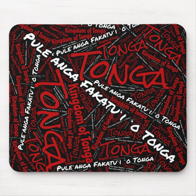 Delightful Tonga Flag Colours Patriotic Mouse Mat (Front)