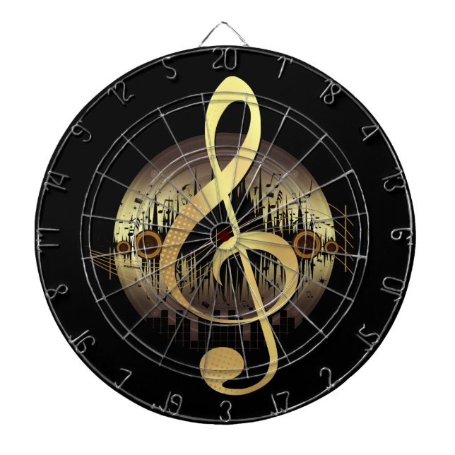 Delightful Tune - Gold  Dartboard (Front)