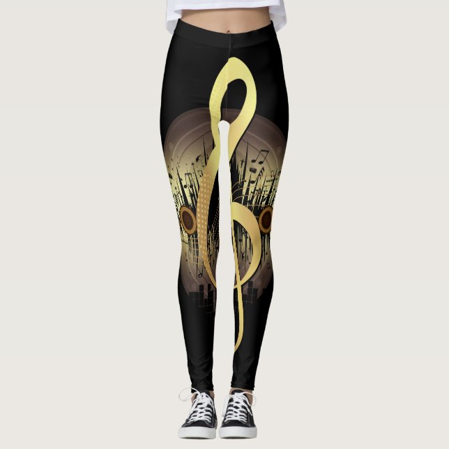 Delightful Tune - Gold Leggings (Front)