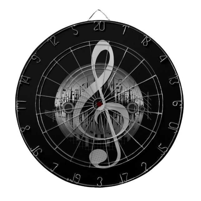 Delightful Tune - Silver    Dartboard (Front)