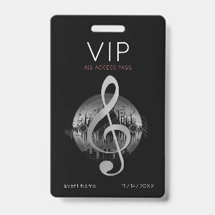 Delightful Tune VIP All Access Badge ID Badge