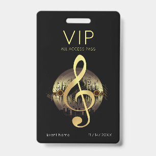 Delightful Tune VIP All Access ID Badge
