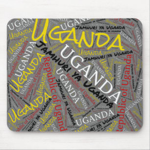 Delightful Uganda Flag Colours Patriotic Mouse Mat