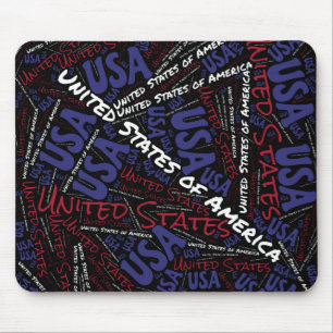 Delightful United States Flag Colours Patriotic Mouse Mat