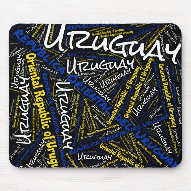 Delightful Uruguay Flag Colours Patriotic Mouse Mat (Front)