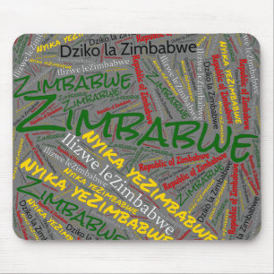 Delightful Zimbabwe Flag Colours Patriotic Mouse Mat
