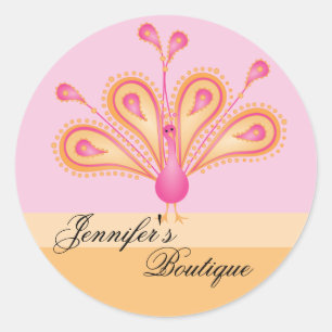 Delightfully Feathered! Classic Round Sticker