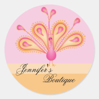 Delightfully Feathered! Classic Round Sticker