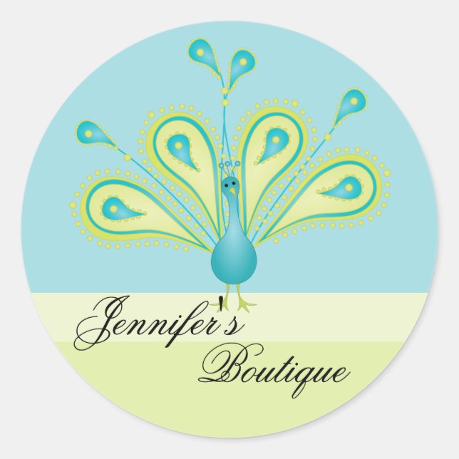 Delightfully Feathered! Classic Round Sticker (Front)