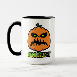 Delightfully Grumpy Jack-O-Lantern Pumpkin Mug