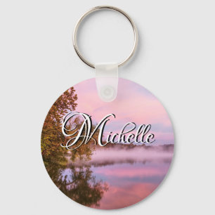 Delightfully Pink Morning Keychain