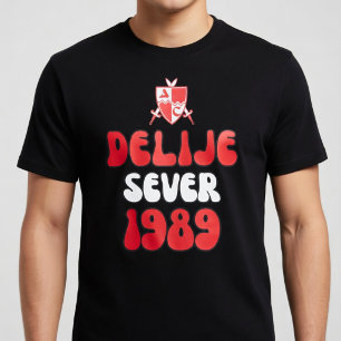 Delije Sever 1989 Ceveno Beli  T-Shirt