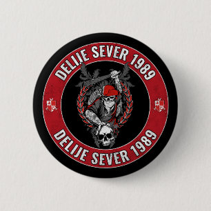 Delije Sever 1989 Crveno Beli Zvezda 6 Cm Round Badge