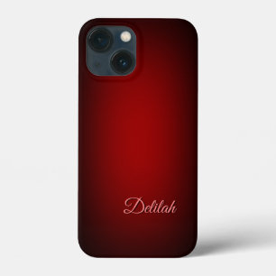 Delilah Custom Template For Your Name Red, Black   iPhone 13 Mini Case