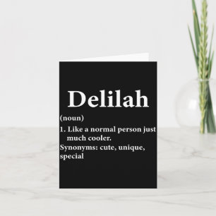 Delilah Name Definition  Card