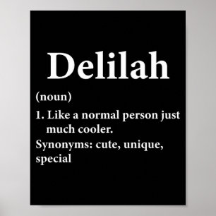 Delilah Name Definition  Poster
