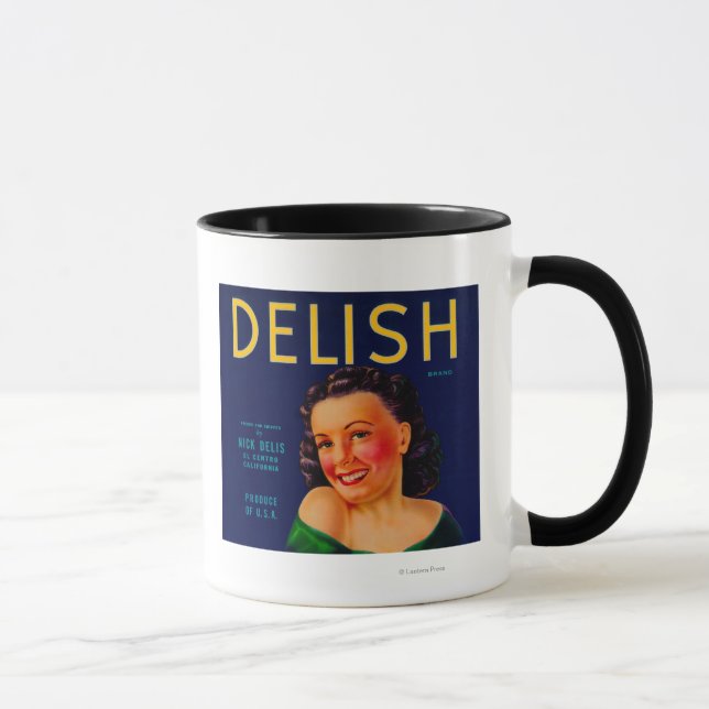 Delish Orange LabelEl Centro, CA Mug (Right)