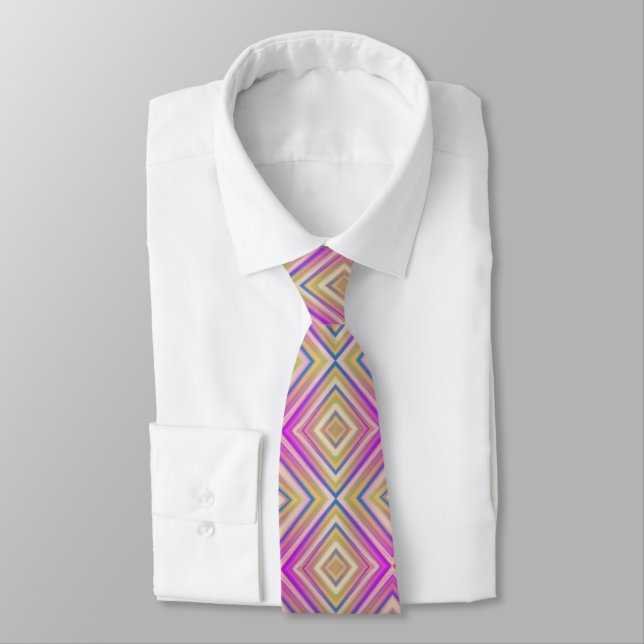 Delish Purple Alternative Diamond Pattern Tie (Tied)