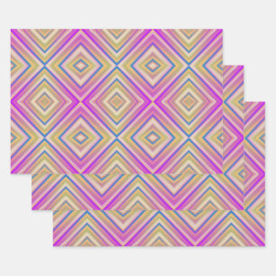 Delish Purple Alternative Diamond Pattern Wrapping Paper Sheet