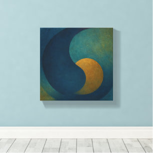 Deliver Calm: Seeds of Stillness Indigo & Ochre Canvas Print