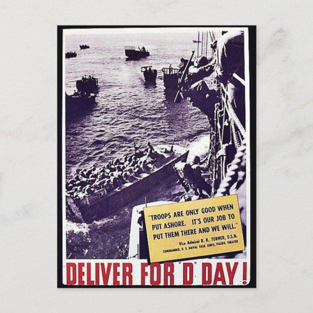 Deliver For 'D' Day! Postcard (Front)