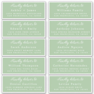 Deliver to Calligraphy Wedding Guest Address Label