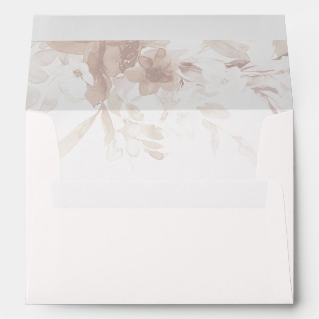 Deliver to Calligraphy with Floral and Address Envelope (Back (Bottom))