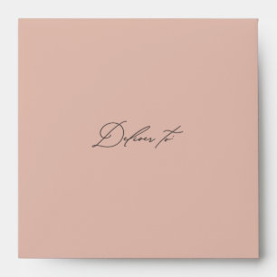 Deliver to Calligraphy with Return Name Wedding Envelope