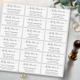 Deliver to Script Large Wedding Guest Address