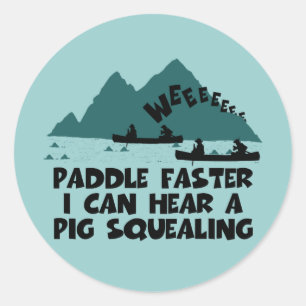 Deliverance,squeal little piggy parody classic round sticker