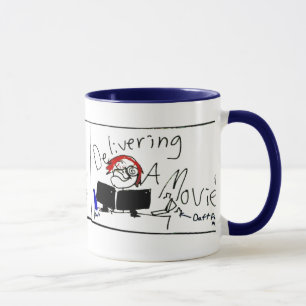 delivering a movie mug