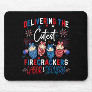 Delivering Cutest Firecrackers Labour And Delivery Mouse Mat