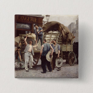 Delivering Flour, 1885 15 Cm Square Badge