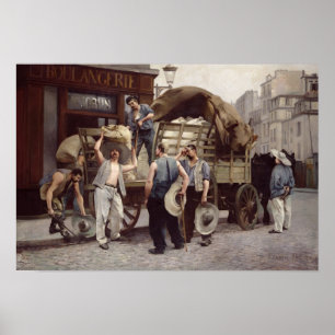 Delivering Flour, 1885 Poster