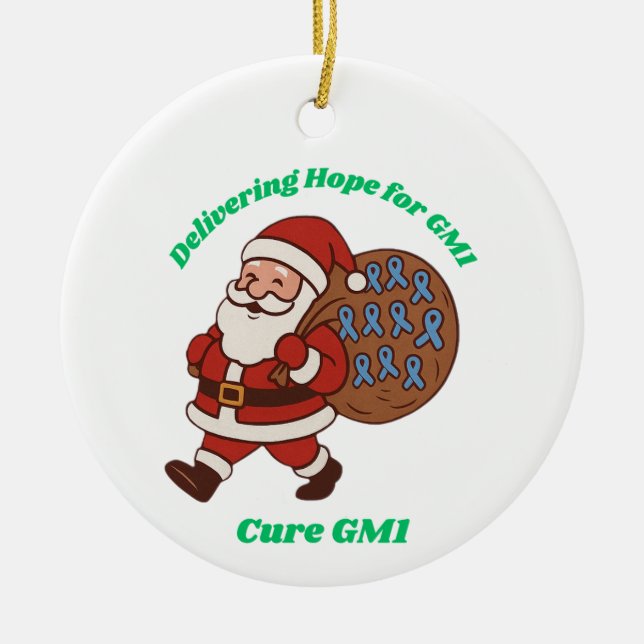 Delivering Hope for GM1 Ceramic Tree Decoration (Front)
